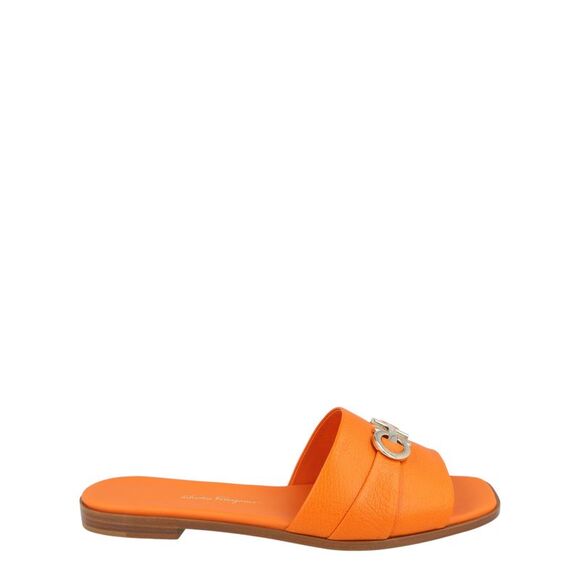 Ferragamo Oria 10 Slides Orange Womens